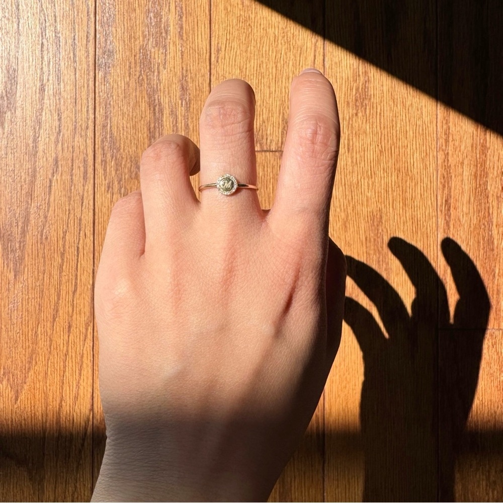 Pave diamond ring (sz 6)